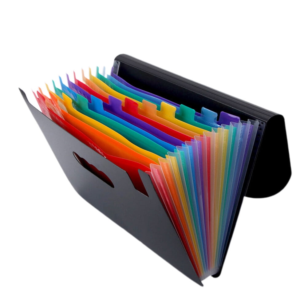 Voiceine Practical Rainbow File Folder Multilayer A4 Size Portable