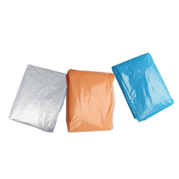 Voiceine Rain Poncho with Hood and Sleeves Portable Raincoat Rainwear with 3 Buttons for Adults Men ( )