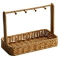 thumbnail image 1 of Voiceine Rattan Basket Woven Sundries Basket Decorative Basket with Handle Entry Key Holder Basket, 1 of 1