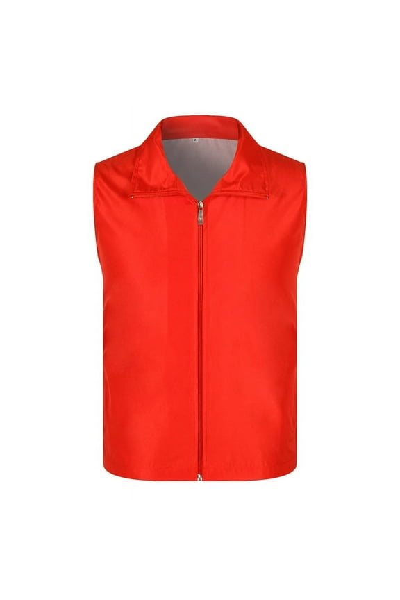 Red Polyester Volunteer Work Vest Community Helper Dress Up Vest Career Cosplay Clothes For Public And Charity Events Size L