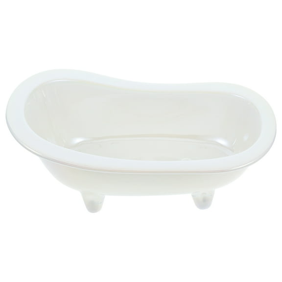 Voiceine Soap Dish Ceramic Drain Soap Holder Bathtub Shape Soap Tray For Sponge Shower Bathroom Bar Kitchen Camping Outdoor Gym