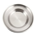 thumbnail image 1 of Voiceine Stainless Steel Soup Bowl Plate: with Rim Heat Isolation Dinner Plate for Pasta Salad Dessert Appetizer Tray Dish Plate 20cm, 1 of 11