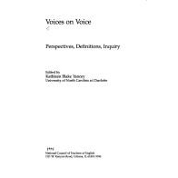 Pre-Owned Voices on Voice: Perspectives, Definitions, Inquiry Paperback