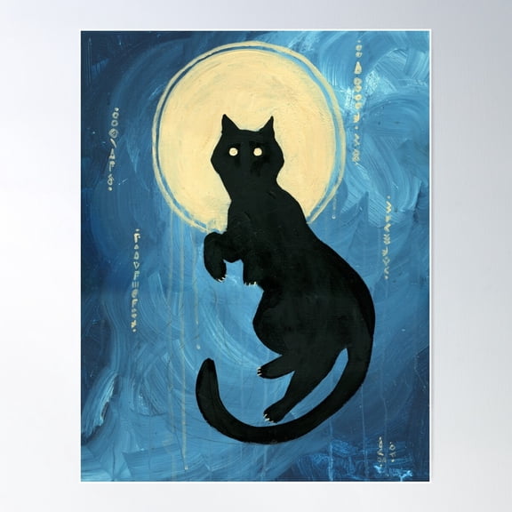 Void Cat Poster Wall Art, Modern Wall Decor For Living Room Bedroom, 12x18 UNFRAMED