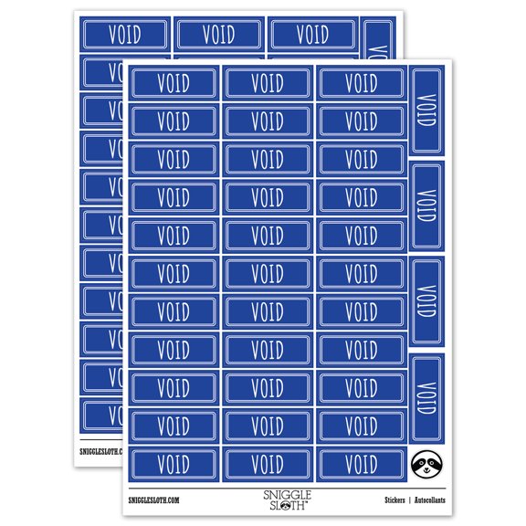 Void Double Line Border Sticker Set - Dark Blue - Matte Finish - 1.5" Small