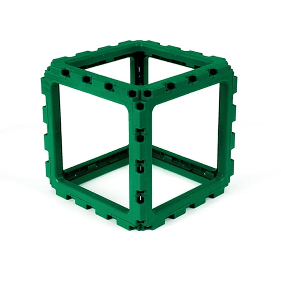 Void Modular Cube – 10-Cube Set | Solid Structural Blocks for Furniture & Décor – Green