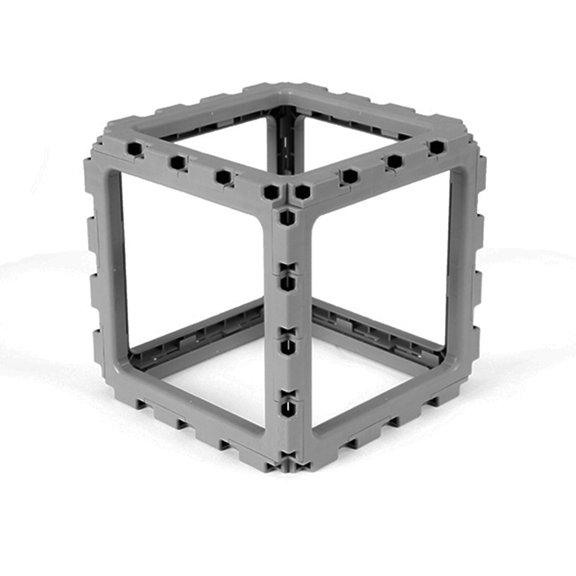 Void Modular Cube – 10-Cube Set | Solid Structural Blocks for Furniture & Décor – Grey