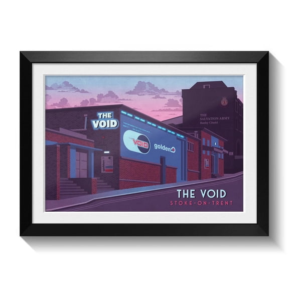 The Void Stoke-On-Trent Poster, Golden At The Void Nightclub Print, Hanley, The Void Nightclub, 90S Rave, Clubbing Wall Art, Golden Stoke Wall Art, Modern Wall Decor, 8x12 UNFRAMED