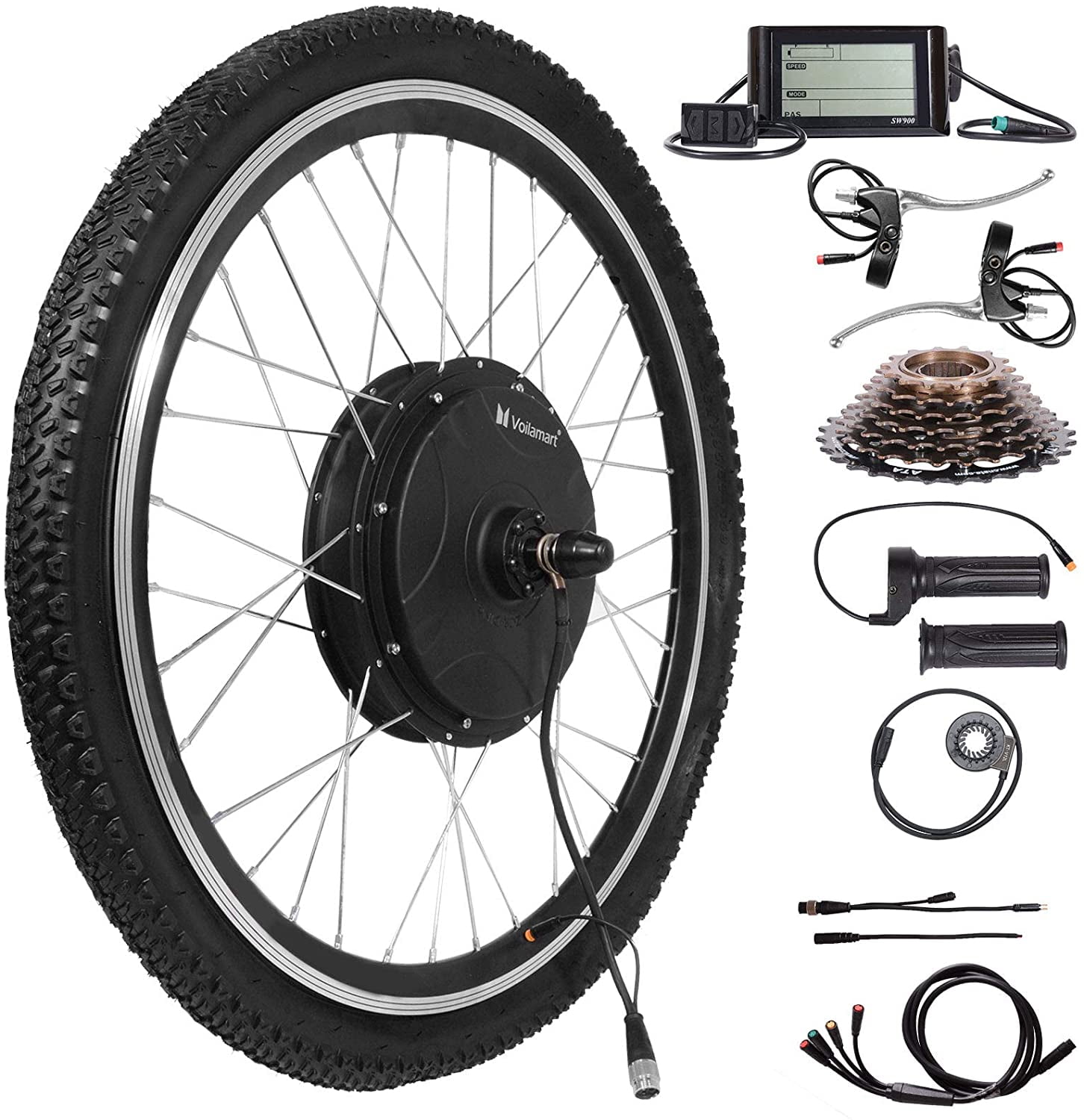 Voilamart 26" Rear Wheel Electric Bicycle Conversion Motor Kit 48V
