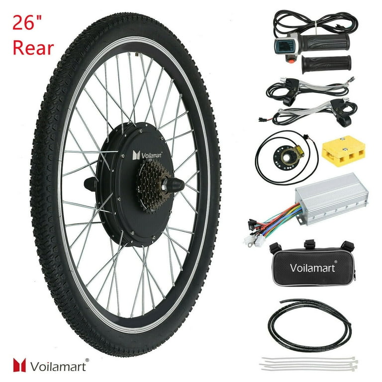 Fat Tire Bicycle Rear Wheel Conversion Kit 26 inch 190mm Motor Ebike Kit  48V 1500W Ship from USA