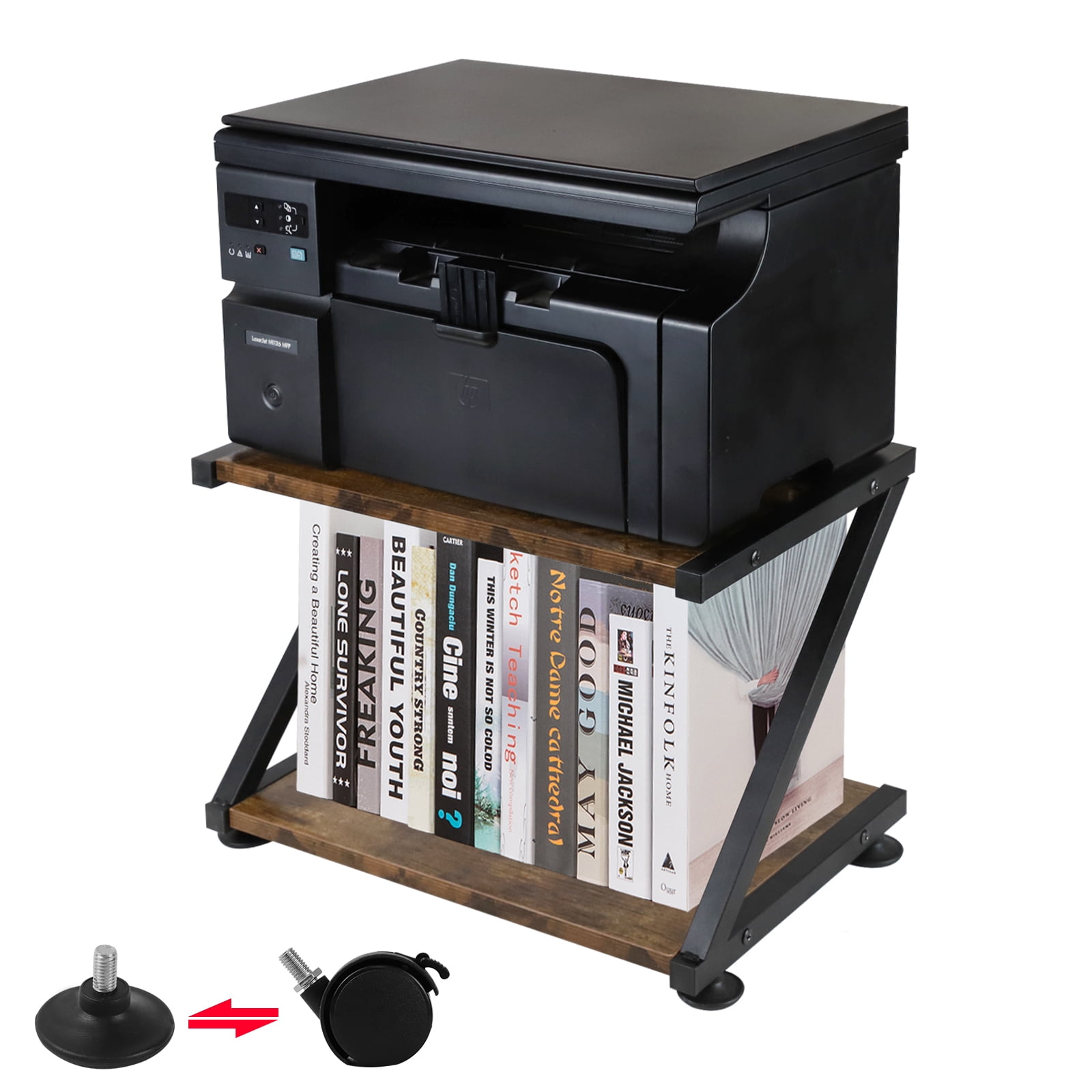 Printer Stand Shelf Printer Stand-Small Stand 3-Layer Desktop Wooden  Desktop Printer Shelf Storage Office File Small Bookshelf Shelf Printer  Desktop