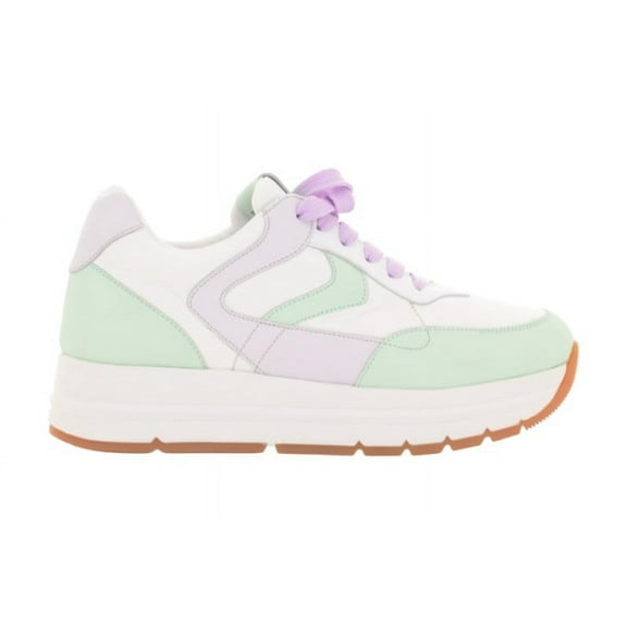 Voile Blanche Chunky Pastel-Accented Sneakers With Elevated Sole White (Women's)