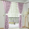 thumbnail image 1 of Voile Curtains Set of 2, Solid Sheer Curtain Scarf Drapes Rod Pocket Crushed Window Panels for Bedroom Living Room Kitchen, 2 PCS Vines Leaves Tulle Door Window Curtain Drape, 1 of 4