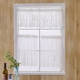 thumbnail image 1 of Voile Lace Macrame-Sheer Net Curtain Slot Top Rod Pocket Window Drape Panel Embroidered Translucent Curtains Decor, 1 of 4