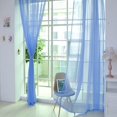 thumbnail image 1 of Voile Sheer Curtains, Light Blue Sheer Curtains, 39X79 In, Rod Pocket, Sheer Window Curtains, Light Filtering, 1 Pc, Solid Color, Window Treatments Curtains, 1 of 8
