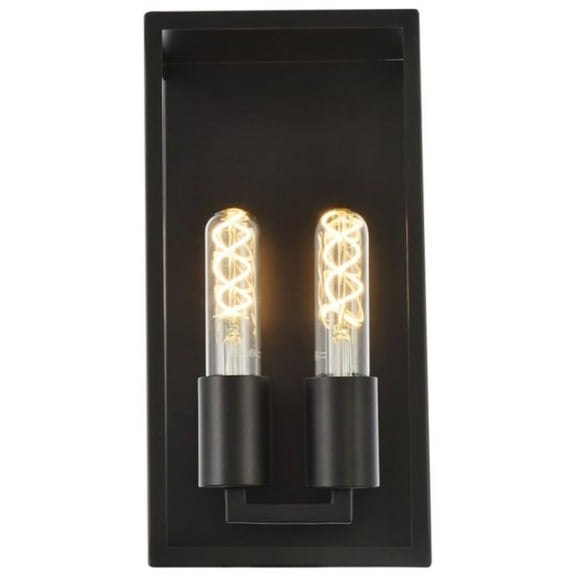 Voir 2 lights wall sconce in black