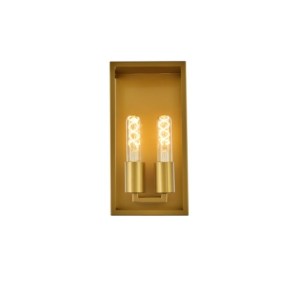 Voir 2 lights wall sconce in brass
