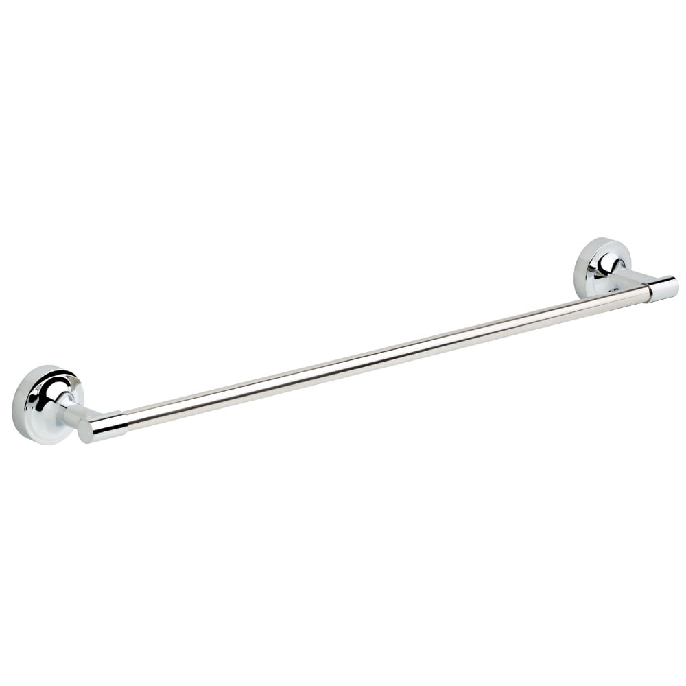 Polished Chrome 24-Inch Wall Mounted Single Towel Bar