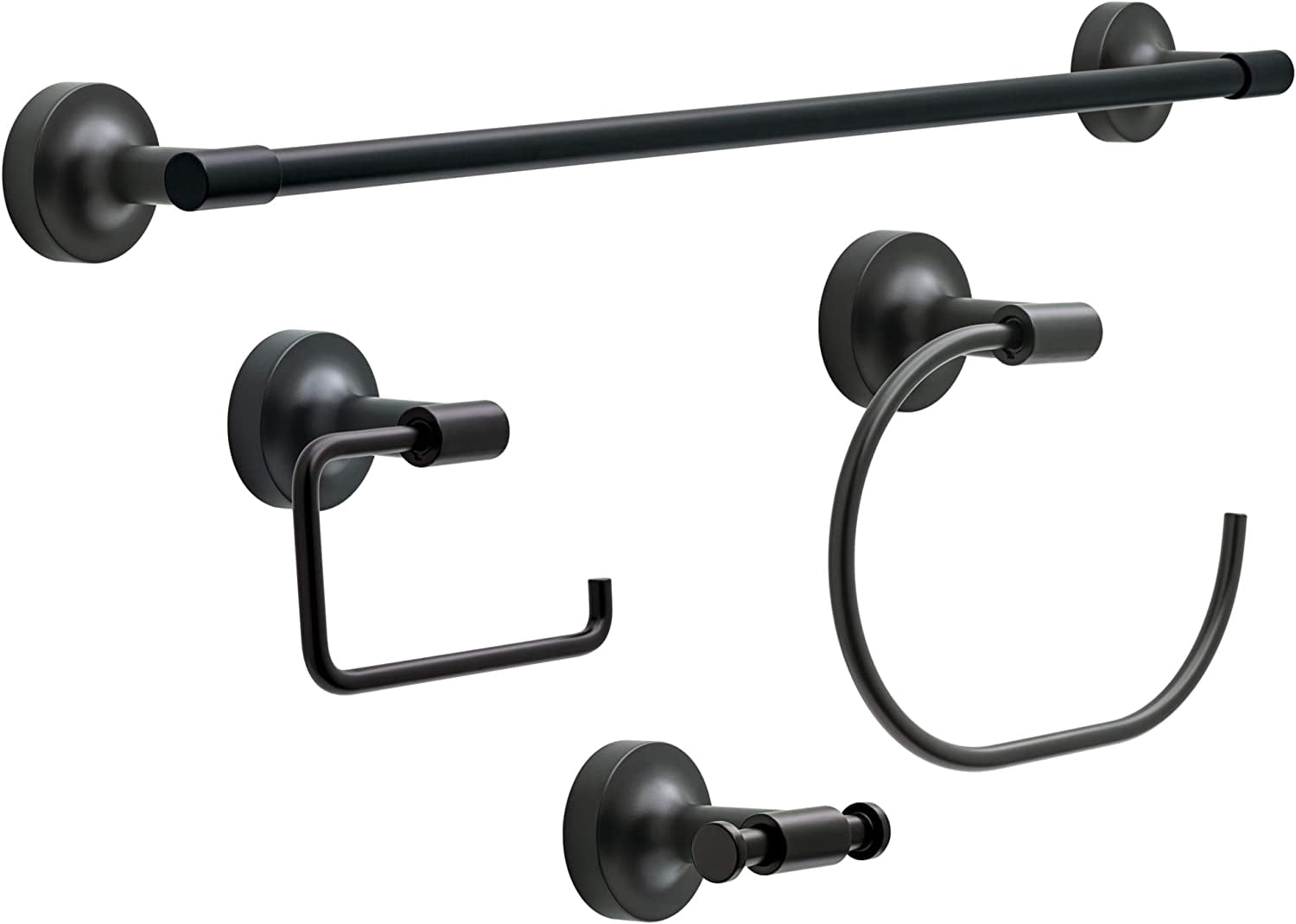 Voisin 4 Piece Bath Hardware Kit, Matte Black - Walmart.com