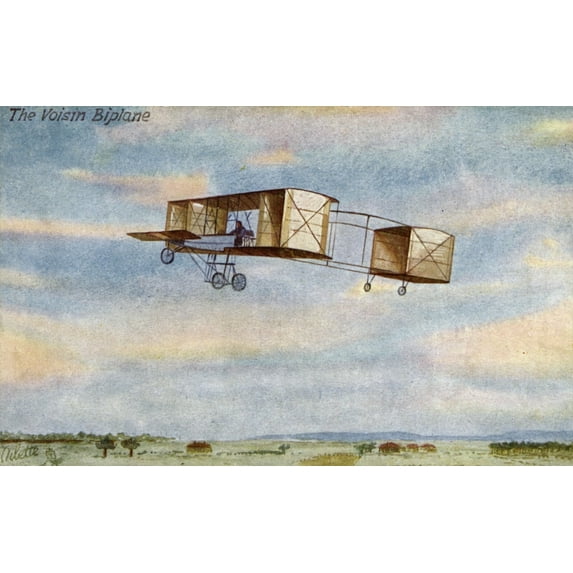 Voisin Biplane C1907 Poster Print By Mary Evans Picture Library (36 X 24)