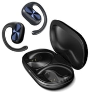 Voistek OBT-020 Wireless Open-Ear Earbuds for Running, Gym, Hiking, Commute | 8H Playtime, Auto Pairing, Bluetooth 5.3, IP57 Sweatproof, Secure Ear Hook - Black