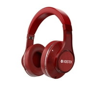 Voistek Over-Ear Music Headphones, Bluetooth 5.3 Wireless Connection, Clear Stereo Sound, 40H Playtime, Low Latency Audio Game Mode - Red