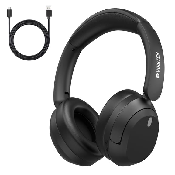 Voistek T30 Wireless Headphones w/ ANC, Bluetooth 5.3 - 40mm Drivers, 35H Battery, Ambient Sound for Work/Travel