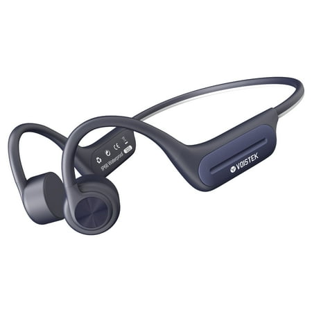 Voistek Wireless Bone Conduction Headphones, Open-Ear, IP68 Waterproof, Bluetooth 5.3, Built-in 32GB MP3, Blue