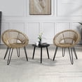 thumbnail image 1 of Voit Aluminum and PE Wicker 3-Piece Outdoor Bistro Set, Light Brown, 1 of 16