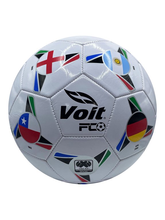 FC Teams Size 5 Soccer Ball, flags, machine-stitched, for training