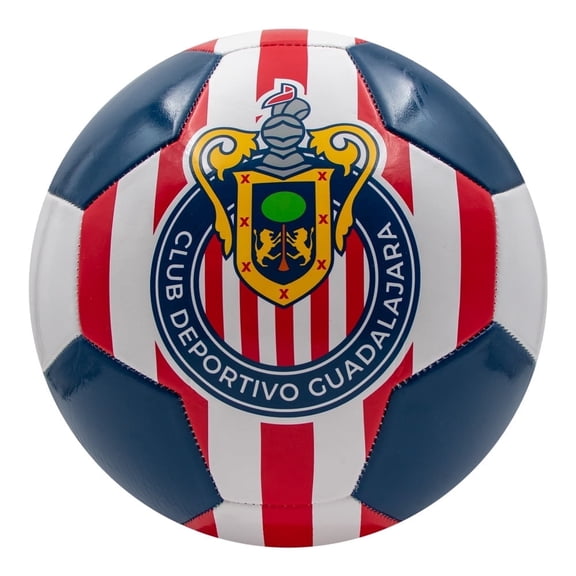 Voit size 5 Club Guadalajara S100 White Soccer Ball - Recreational Use Only