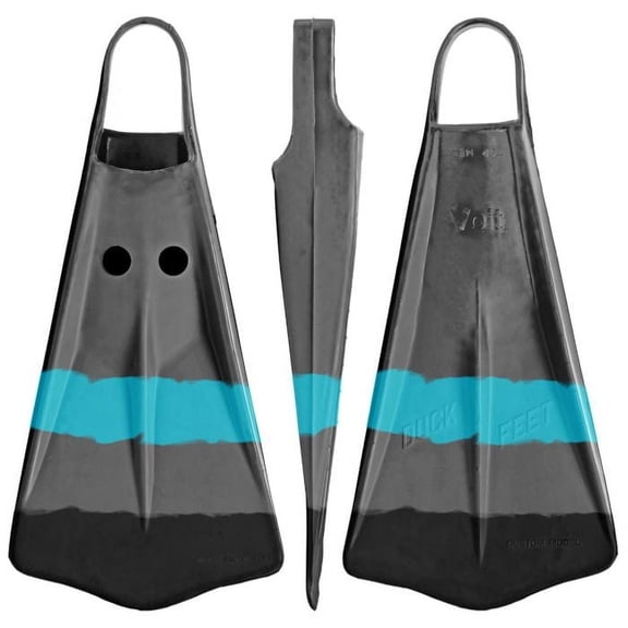 Voit Swim Fins Black and Blue MEDIUM (Size 7-8): Legendary Swim Fin Design, Unisex, Dual-Density Rubber Construction, Boost Speed and Comfort in The Water