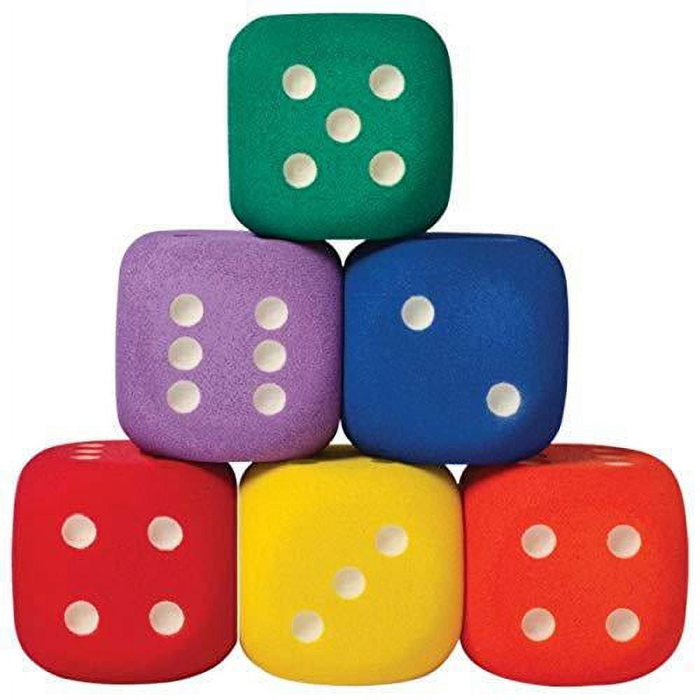 Voit® Tuff-Coated Multicolor Foam Dice (6-Pack)