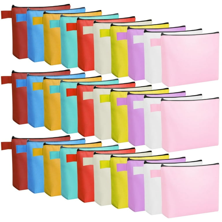 Blank makeup bags bulk 5 pack sale