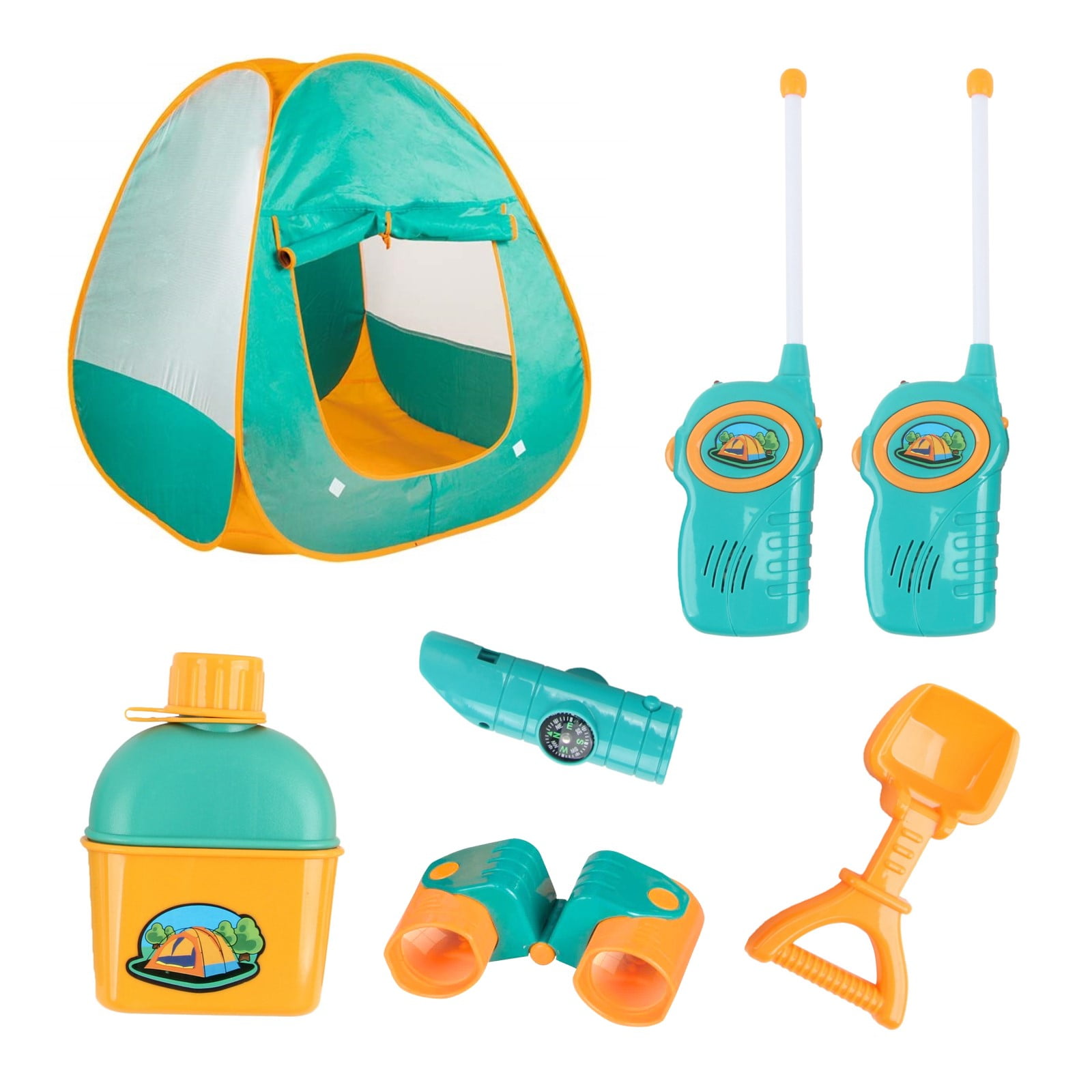 Vokodo Kids Indoor Camping Tent Playset with Walkie Talkies and Outdoor ...