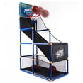 thumbnail image 1 of Vokodo Kids Home Basketball Court Shooting Game Includes 2 Balls Air Pump And Slide Ramp Great For Indoor Arcade Practice Improves Scoring Accuracy Sports Toys Active Play Gift For Children Boys Girls, 1 of 6