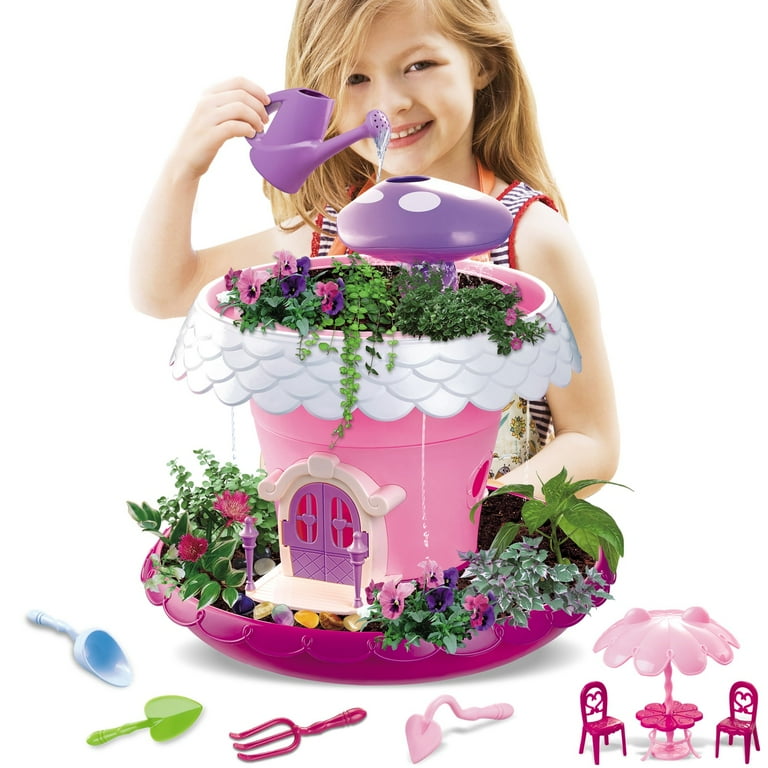 Vokodo Kids Magical Garden Kit with Tools, Seeds, Soil, Flower 