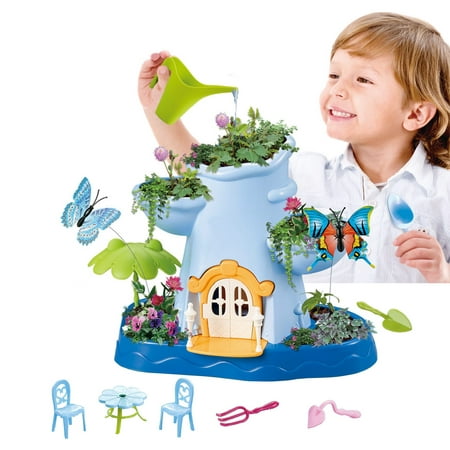 Vokodo Kids Magical Garden Growing Kit Includes Everything You Need Tools Seeds Soil Flower Plant Tree Interactive Play Fairy Toys Inspires Horticulture Learning Great Gift For Children Girls Boys
