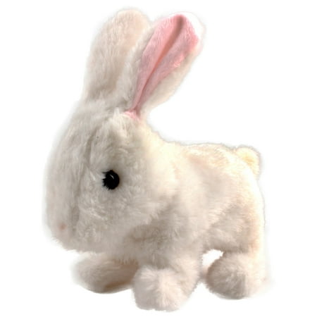Vokodo Playful Bunny Hops Around Makes Sounds Wiggles Ears And Nose Cute Interactive Rabbit Kids Soft Cuddly Electronic Pet Battery Toy Animal Great Gift For Preschool Children Boy Girl Toddler Easter