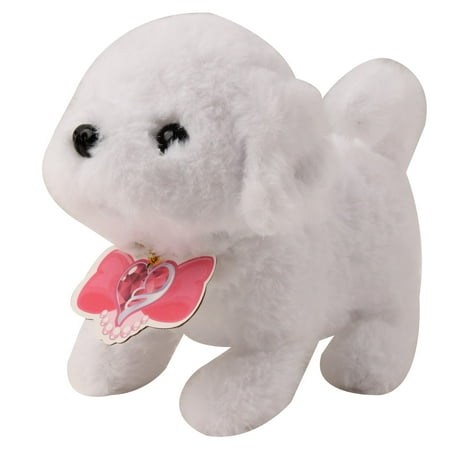 Vokodo Playful Teacup Puppy Walks Barks Sits And Wags Tail Interactive Dog Kids Soft Cuddly Electronic Pet Happy Friend Battery Operated Toy Animal Great Gift For Preschool Children Boy Girls Toddlers
