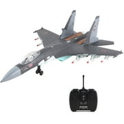 Vokodo RC Military Fighter Jet Non-Flying 18 Inch Stealth Bomber Air Force Army Toys Remote Control Airplane Realistic Pretend Play Kids Action Aircraft Plane Great Gift For Children Boys Girls (Gray)