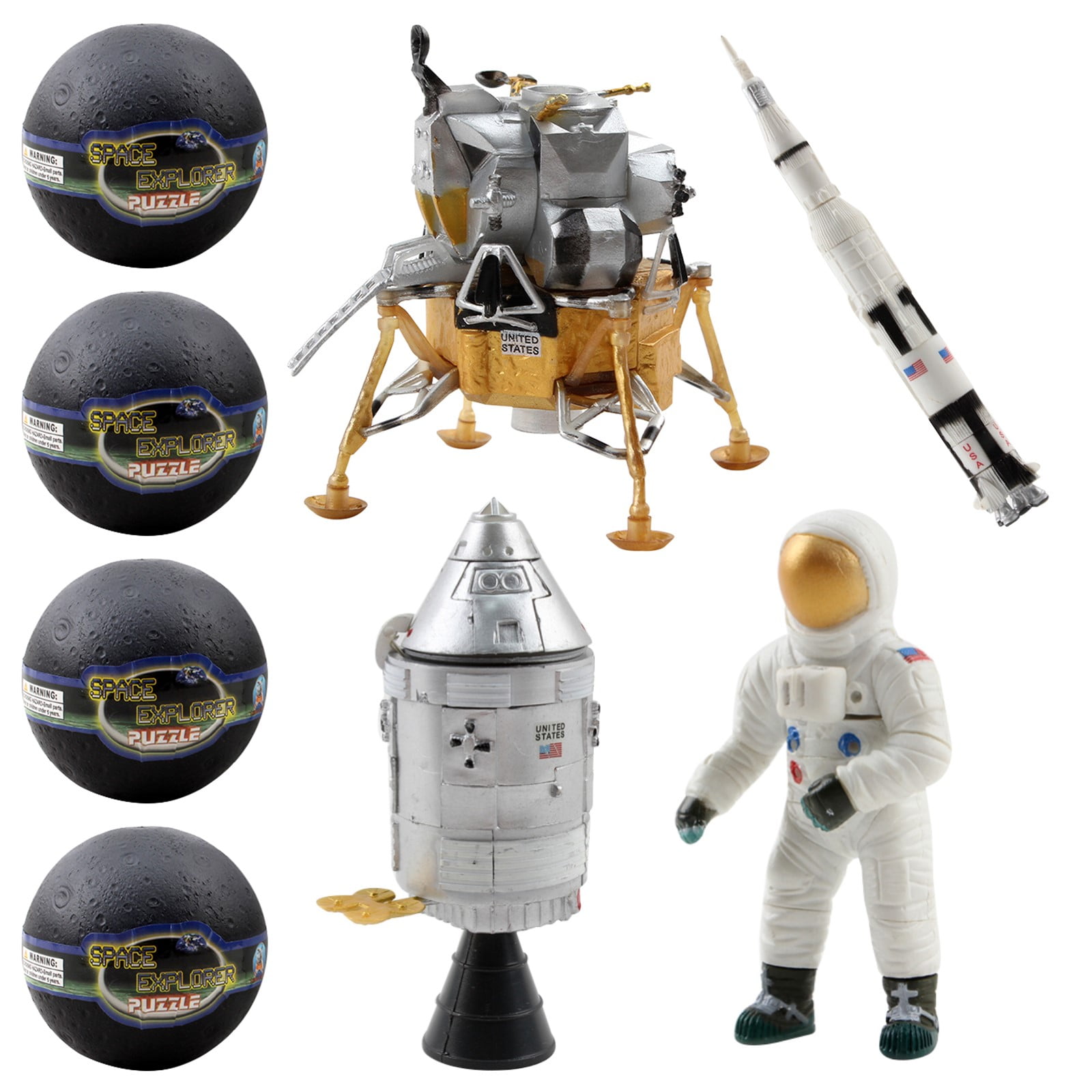 Vokodo Space Station Building Kit In 4 Moon Shape Capsules Kids 3D