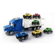 Vokodo Toy Semi Truck And Trailer 20 Inch Push And Go With Lights And