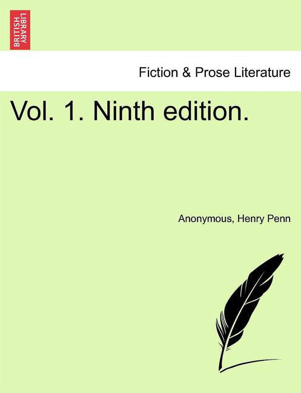 Vol. 1. Ninth edition. (Paperback) - Walmart.com