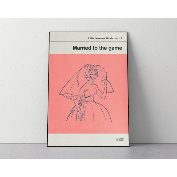 Vol 15. Married To The Game - Poster, Retro Book Cover, Vintage Print, Modern Home Decor, Mid Century Art, Exhibition Poster Wall Art, Modern Wall Decor, 8x12 UNFRAMED