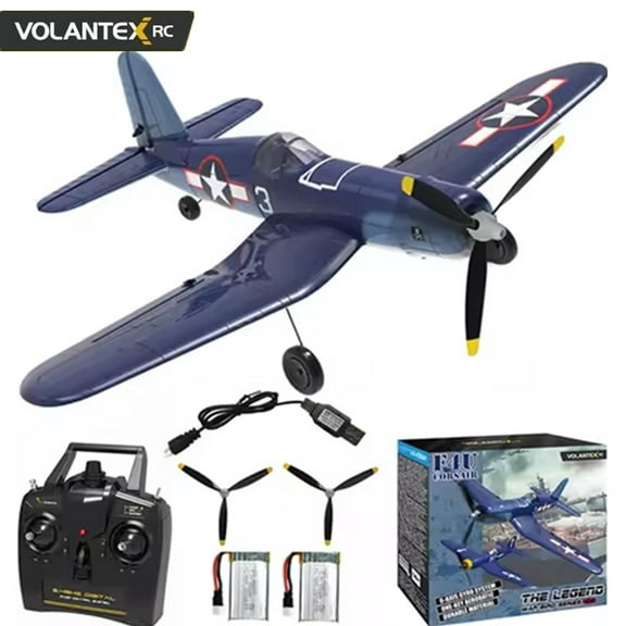 Volantex F4U Fighter 2.4G 4CH Fixed Wing RC Airplane 6-Axis Gyro Aerobatic Remote Control Plane Toys