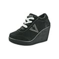 thumbnail image 1 of Volatile Cash Women's Suede Wedge Platform Shoes Casual Sneakers Black Size 8, 1 of 3