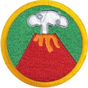 Volcanic Eruption Science Scouts Merit Badge Iron on Patch