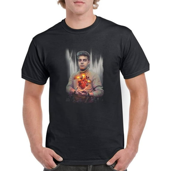 Volcanic Heart T-Shirt Men -Ali Rastroo Designs, Male Large