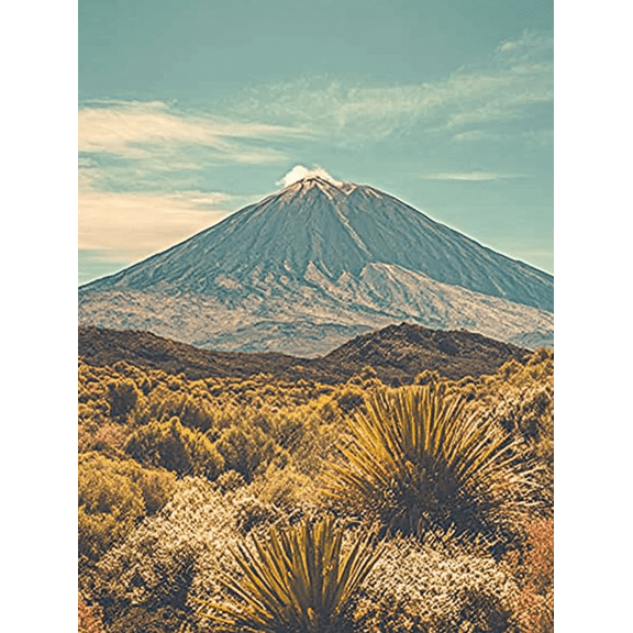 Volcanic Mountain Landscape Canvas Print/Wall Art Suitable for Living RoomOffice Hotel and Restaurant Decoration.